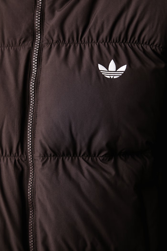Kratka jakna ženska Hooded Padded adidas Originals rjava KR9559