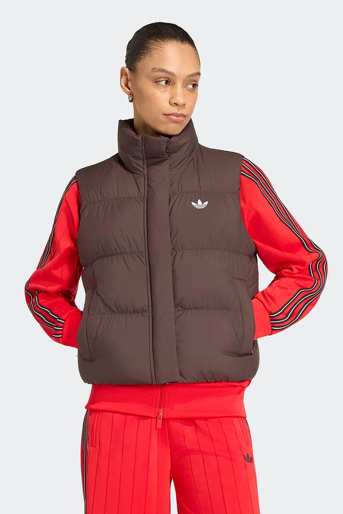 adidas Originals Bezrękawnik damski Regular Padded brązowy KR9549