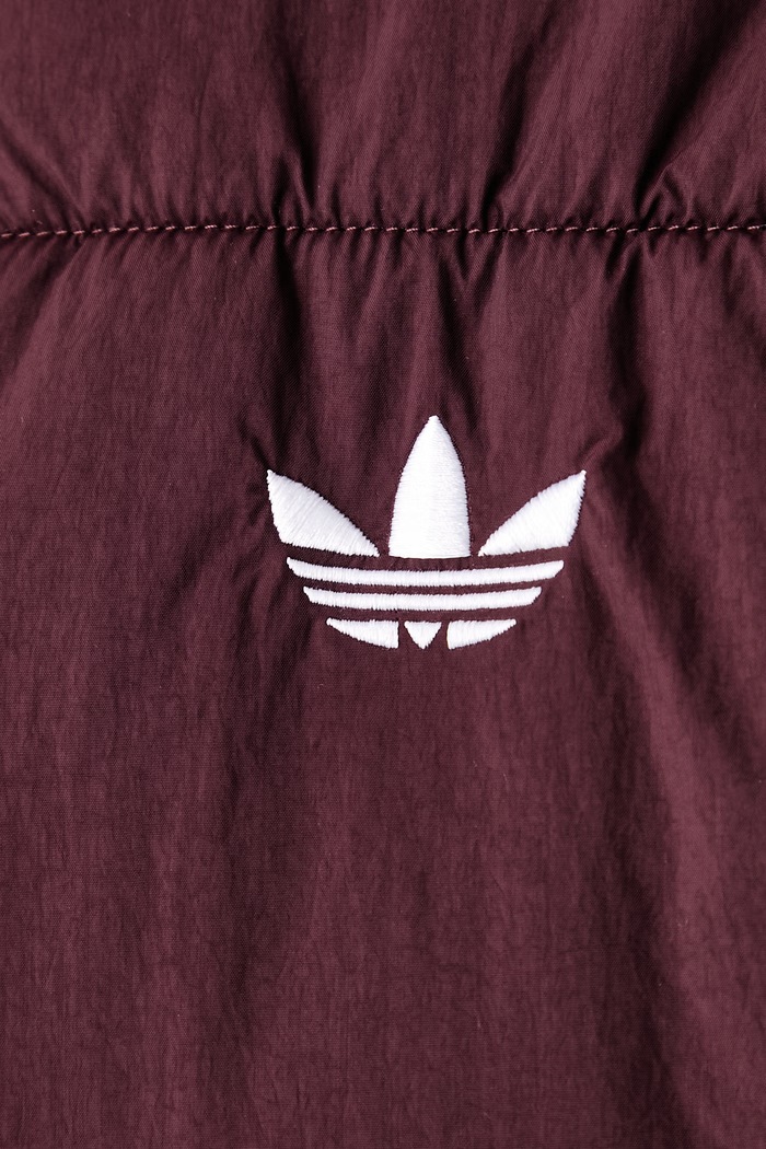Κοντό μπουφάν γυναικείο Adicolor Cropped Hooded Puffer adidas Originals μπορντό KR9547