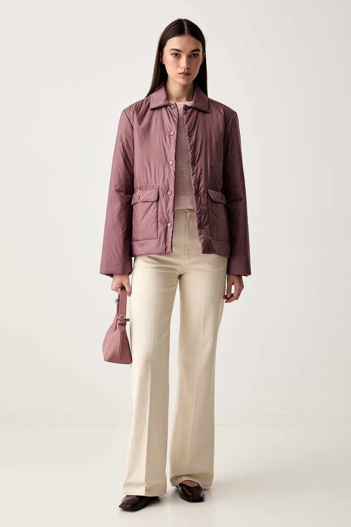 MM by Max Mara kurtka przejściowa damska MMLPALAZZI 2626486027600 fioletowy AW26