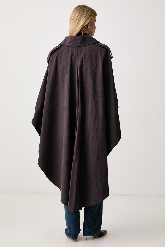 Odzież Elisabetta Franchi Trencz damski z bawełną SP01066E2 fioletowy
