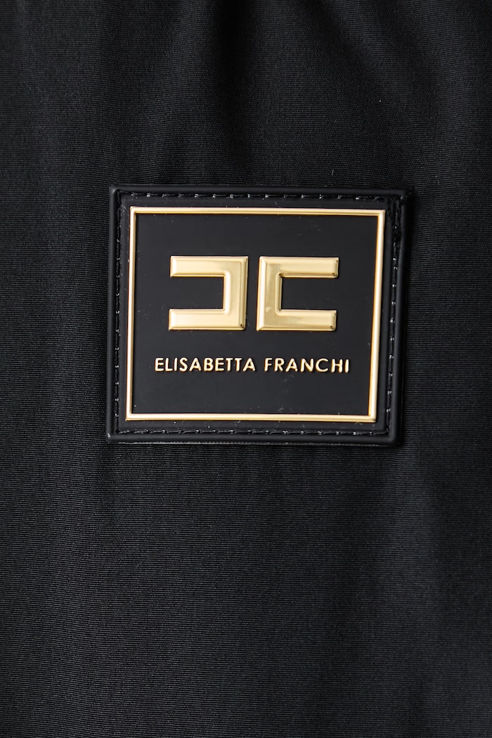 Krótka kurtka damska Elisabetta Franchi czarny PI96D66E2