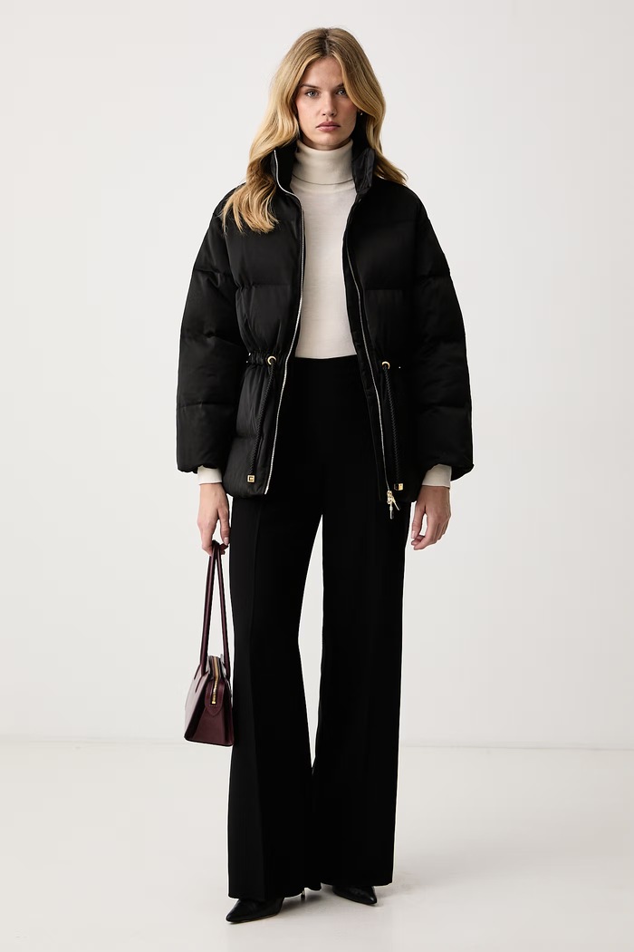 Elisabetta Franchi Kurtka pikowana damska PI94D66E2 czarny AW26