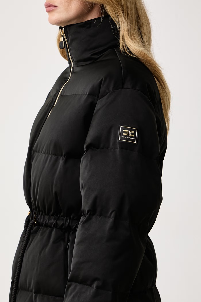 Kurtka pikowana damska Elisabetta Franchi PI94D66E2 czarny