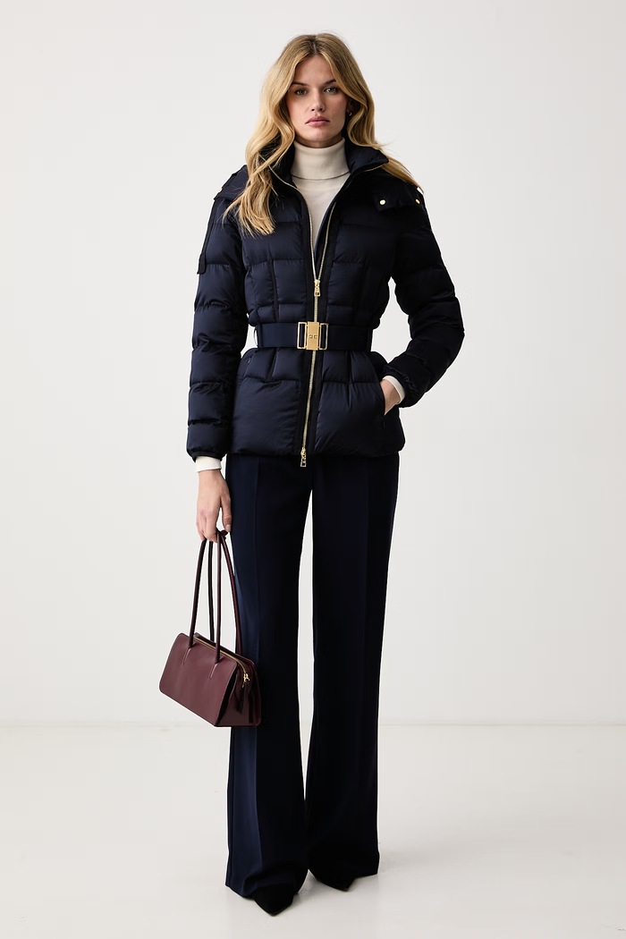 Elisabetta Franchi Kurtka damska PI92D66E2 granatowy AW26