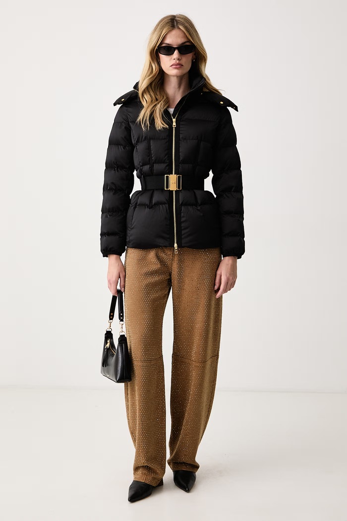Elisabetta Franchi Kurtka damska PI92D66E2 czarny AW26