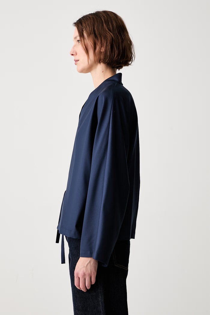 Kenzo marynarka wełniana damska FG62VE2879TV niebieski AW26