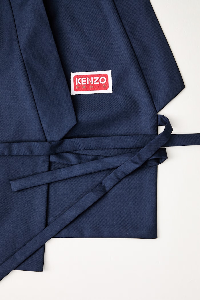 Kenzo marynarka wełniana damska FG62VE2879TV niebieski