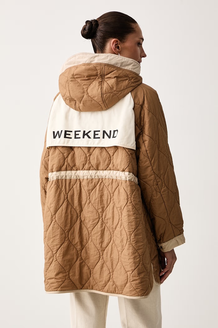 Kurtka dwustronna damska WKDALCAMO Weekend Max Mara 2625496011600 beżowy