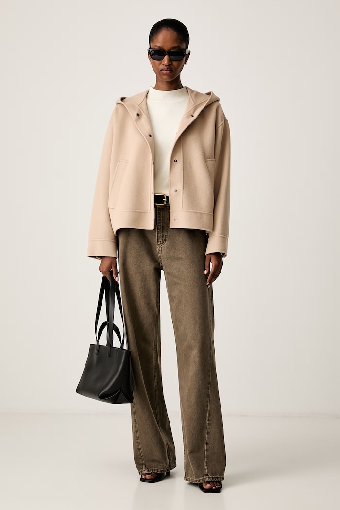 Weekend Max Mara kurtka przejściowa damska z wełną WKDRIDENTE 2625086041600 beżowy AW26