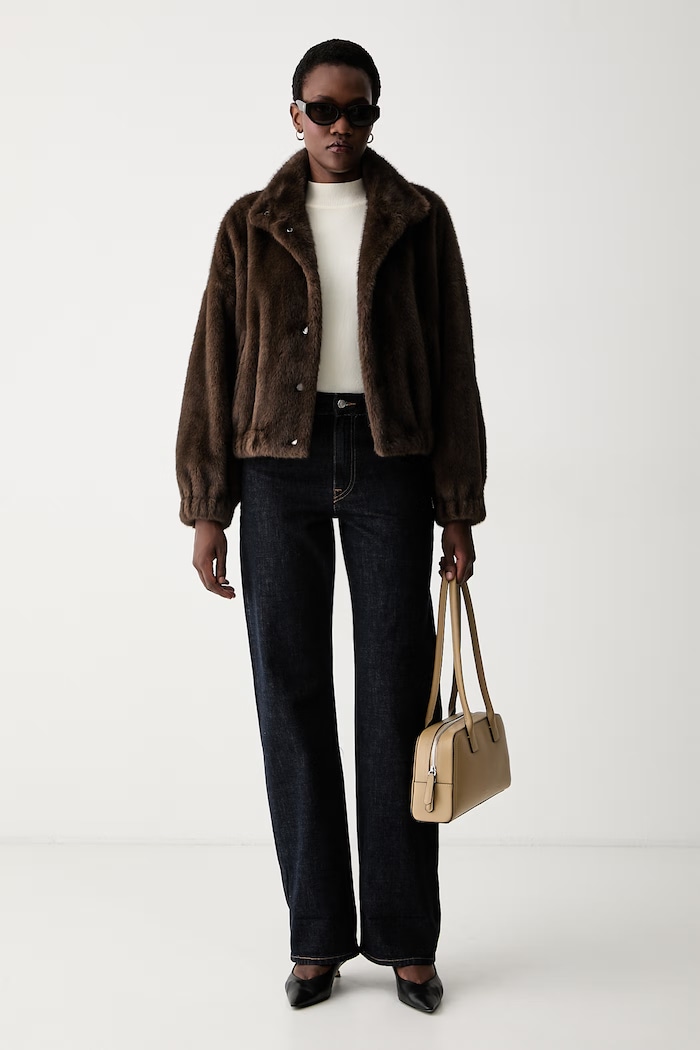 Weekend Max Mara krótka kurtka damska WKDANEMONE 2625086021600 brązowy AW26