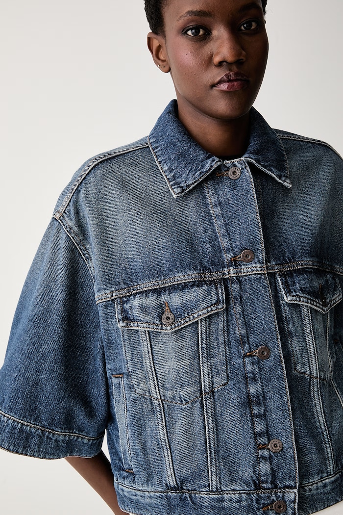 Weekend Max Mara kurtka damska jeansowa WKDLIUTI niebieski 2625046051600
