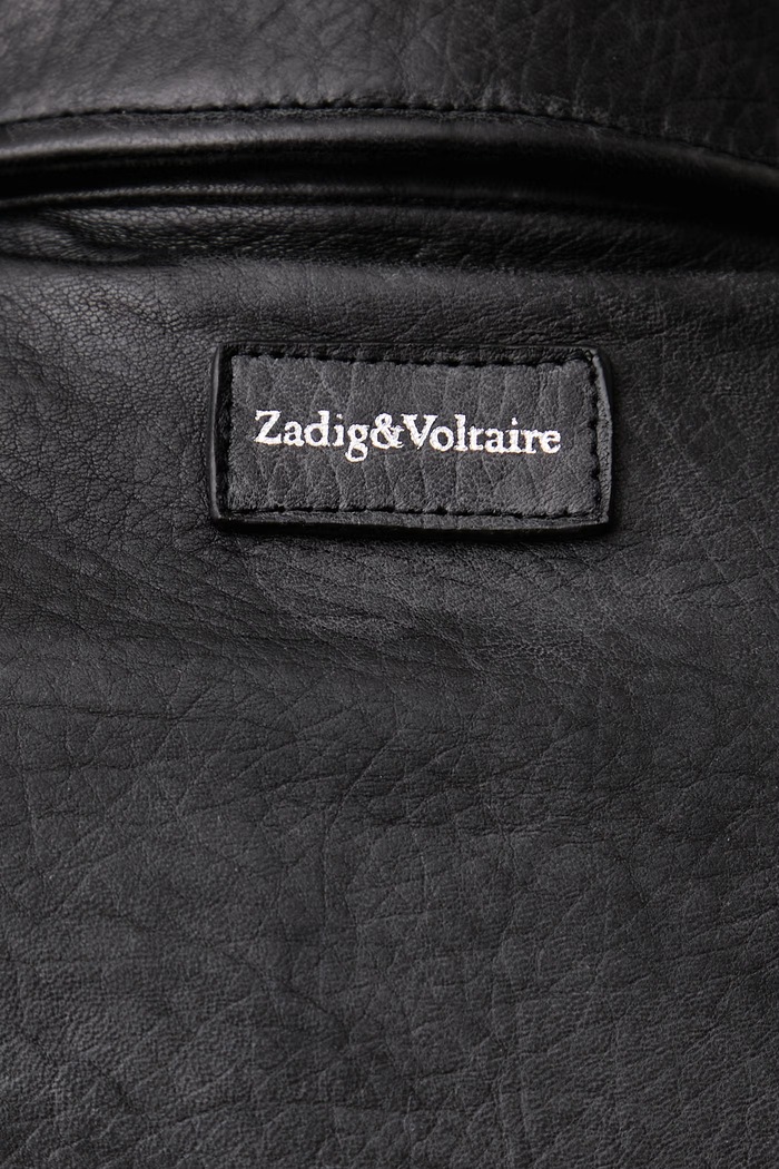 Prechodná bunda dámska kožená LORIAND Zadig&Voltaire čierna RWOW01282