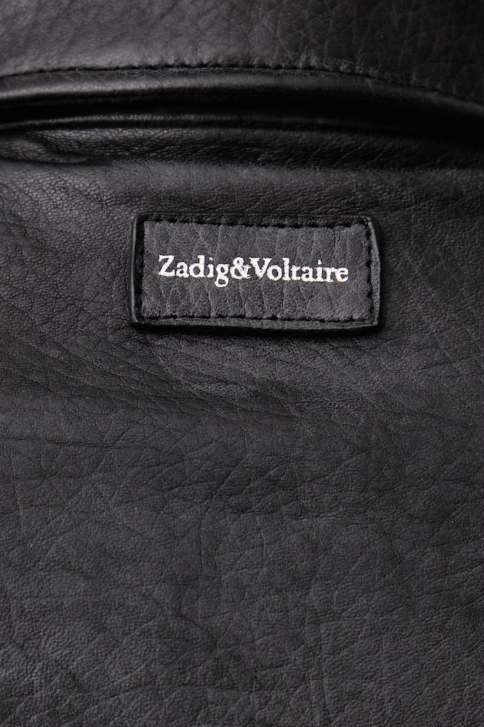 Prechodná bunda dámska kožená LORIAND Zadig&Voltaire čierna RWOW01282