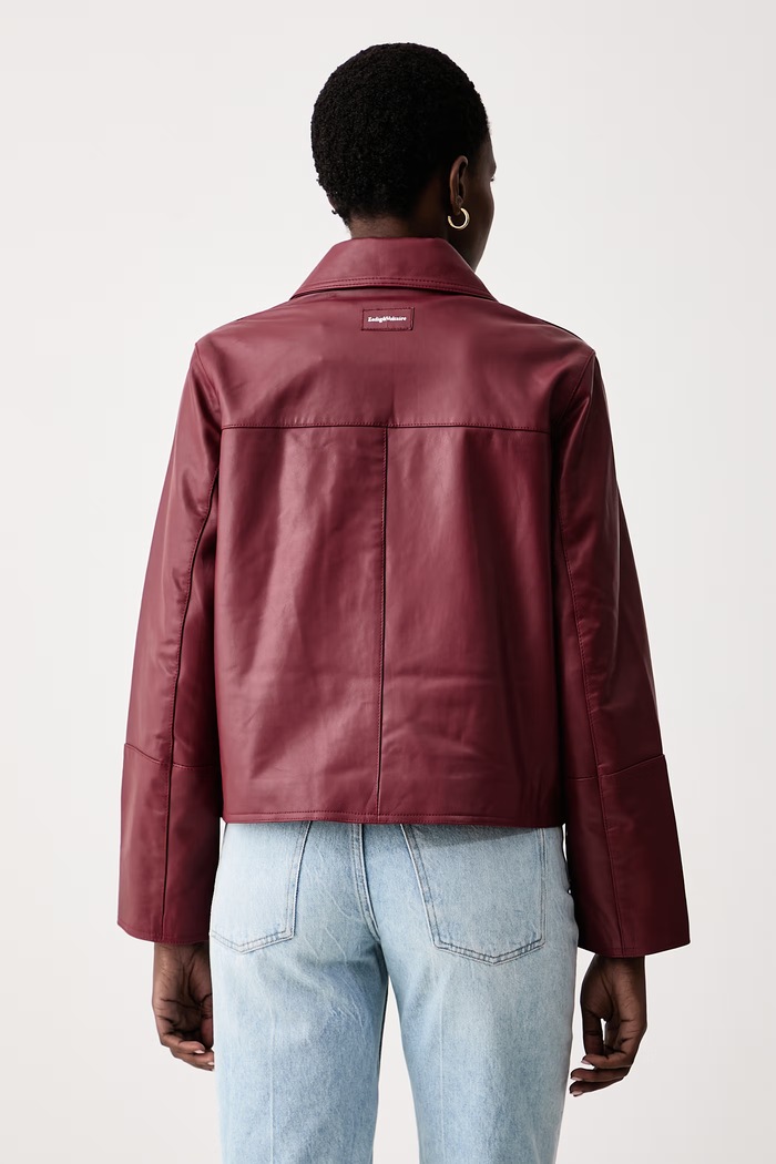Odzież Zadig&Voltaire Damskie skórzane LESSA RWOW01288 czerwony