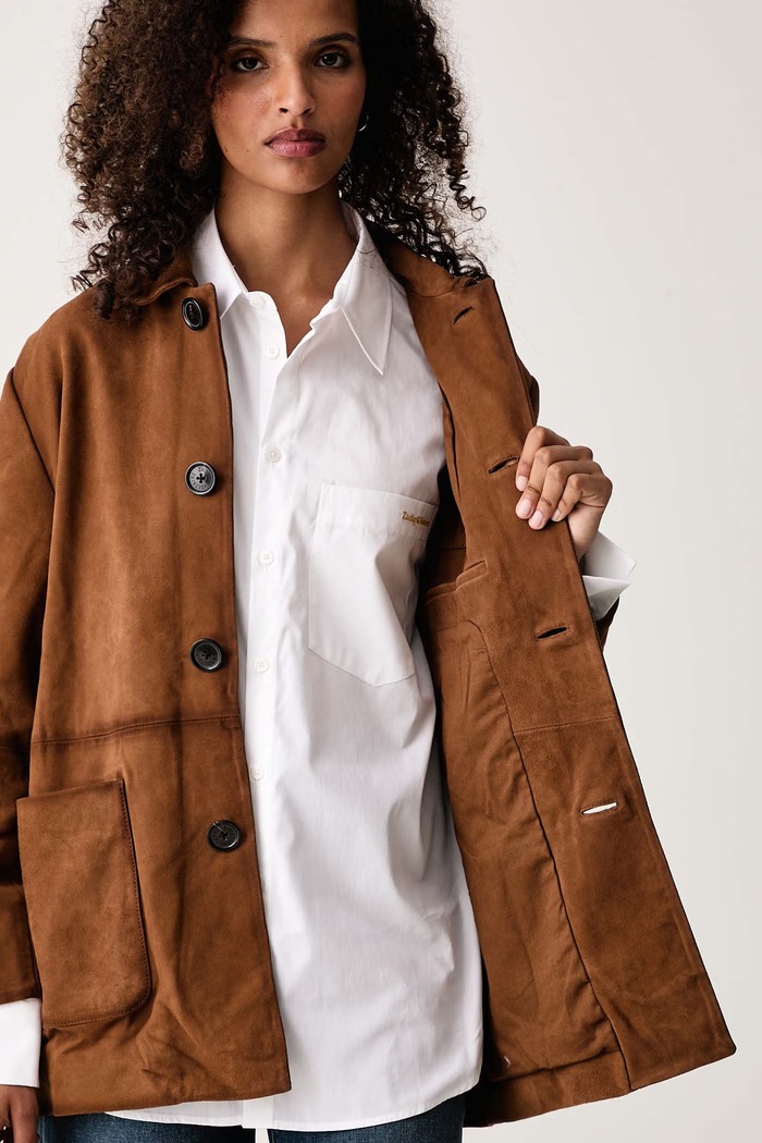 Zadig&Voltaire Μπουφάν γυναικείο δέρμα σουέτ VENEZIA RWOW01284