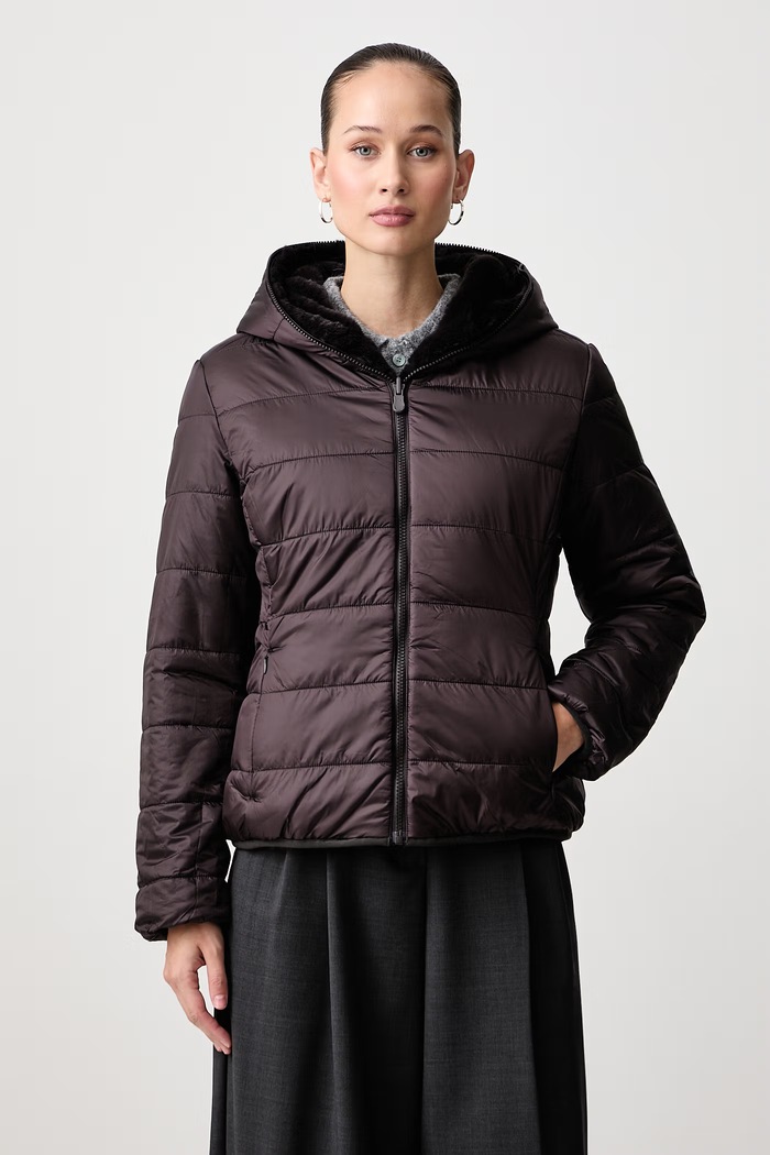 Kurtka dwustronna damska LAILA Save The Duck D33540W.FURY23 brązowy