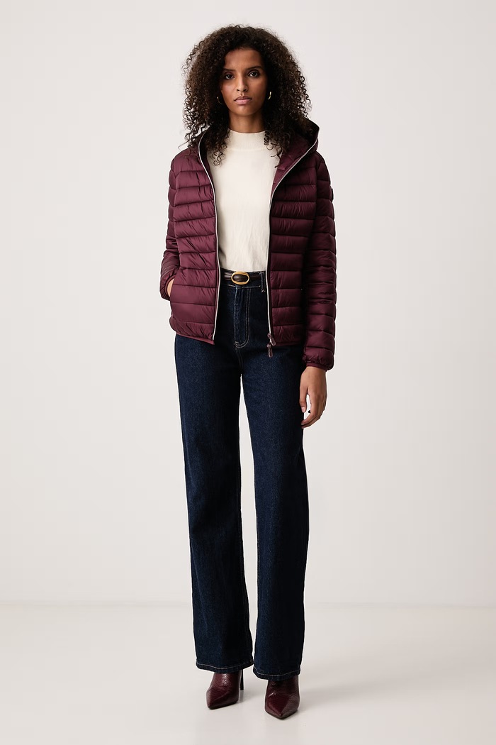 Save The Duck Kurtka pikowana damska ALEXIS D33620W.IRIS21 bordowy AW26