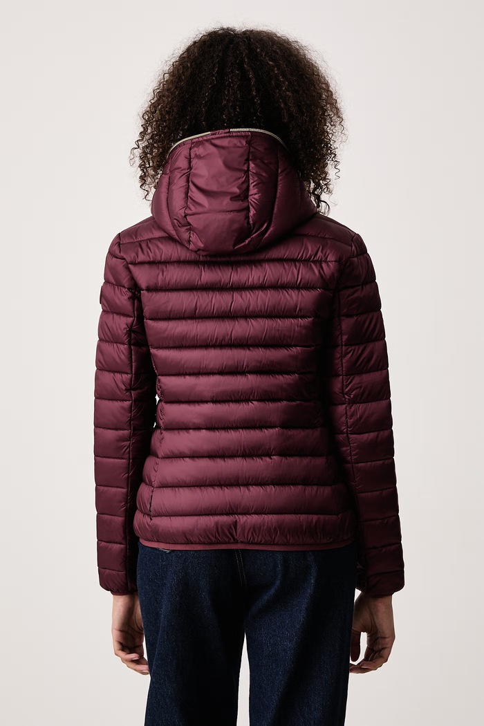 Oblečení Save The Duck Prošívaná bunda dámská ALEXIS D33620W.IRIS21 burgundské