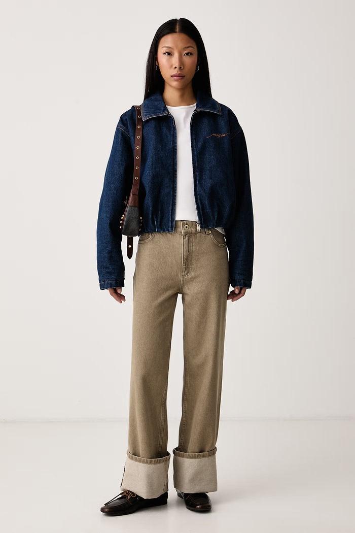 MSGM Prehodna jakna ženska denim 4141MDH232L.267763 mornarsko modra AW26