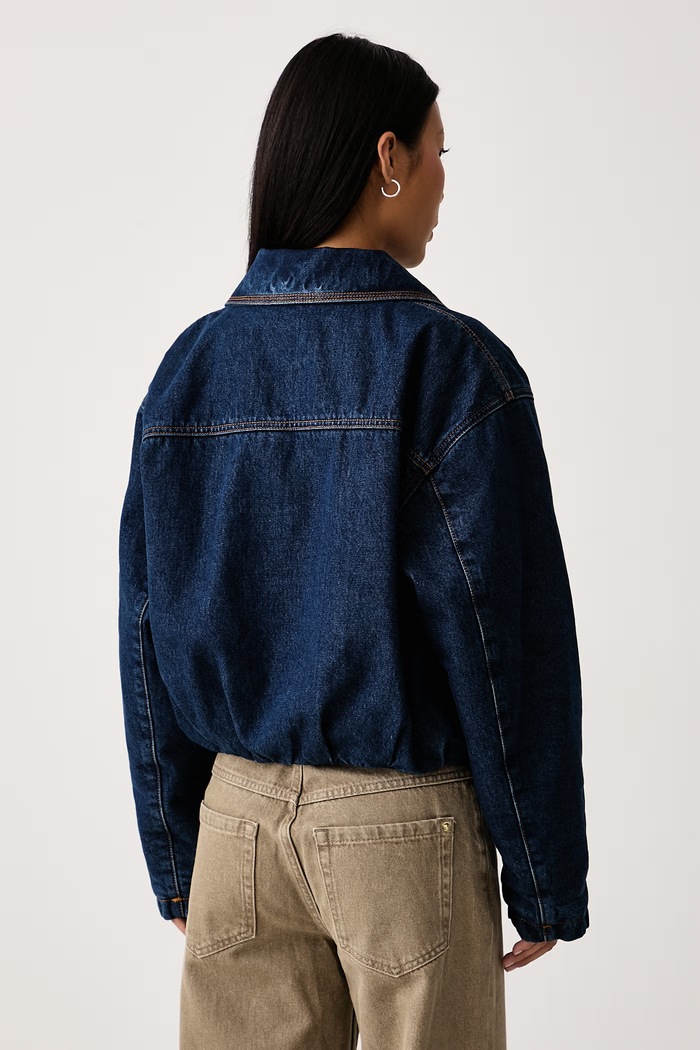 Oblačila MSGM Prehodna jakna ženska denim 4141MDH232L.267763 mornarsko modra