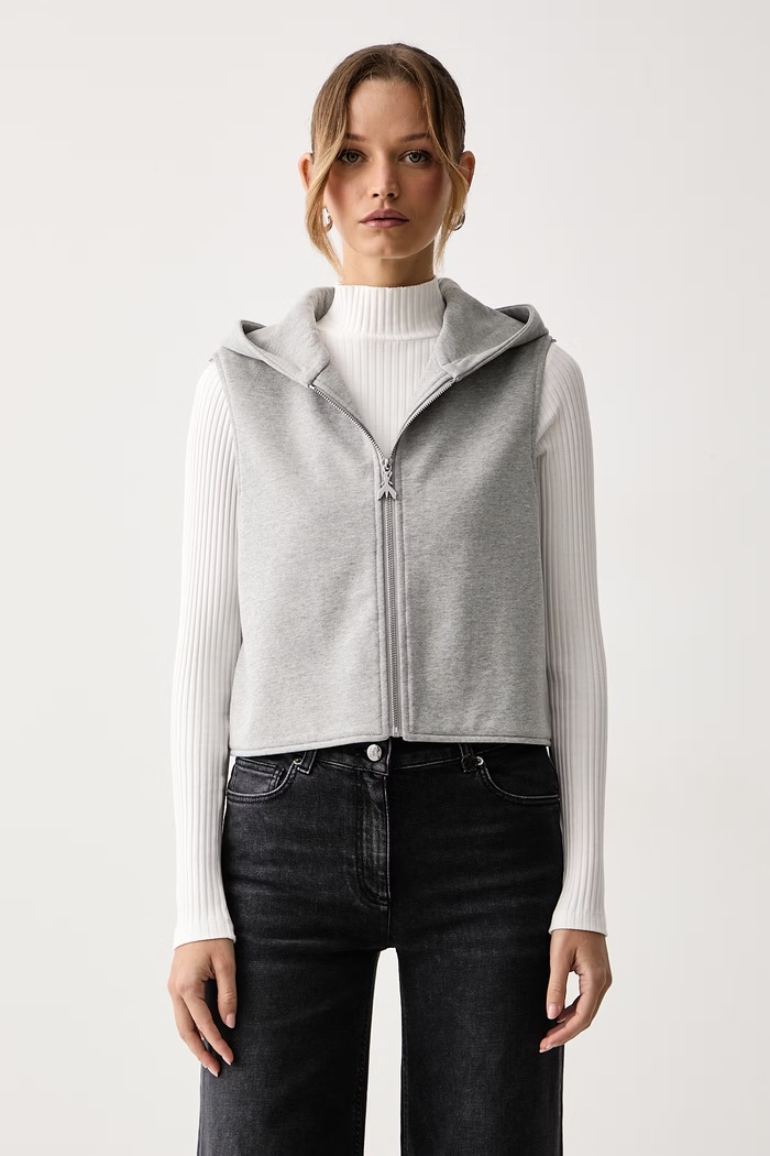 Patrizia Pepe Płaszcz damski z wełną 8O0104.C7010 szary AW26