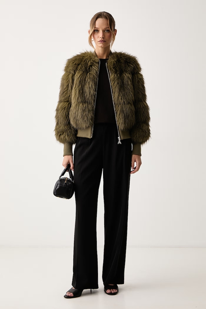 Patrizia Pepe Krótka kurtka damska 8O0013.E0002 zielony AW26
