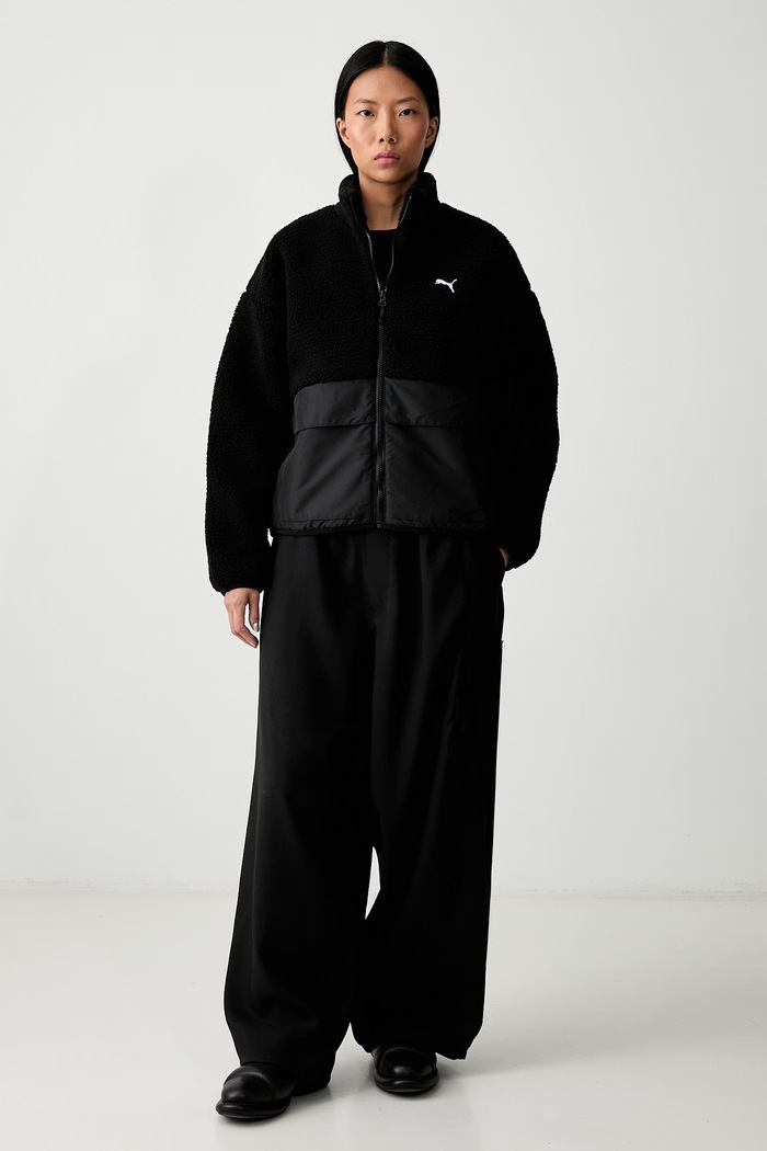Puma Sherpa krótka kurtka damska 694567 czarny AW26