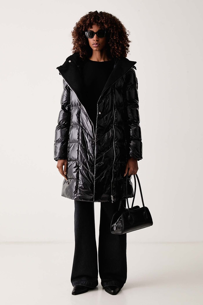 Pinko Μακρύ μπουφάν γυναικείο 107222.A3HC μαύρο AW26