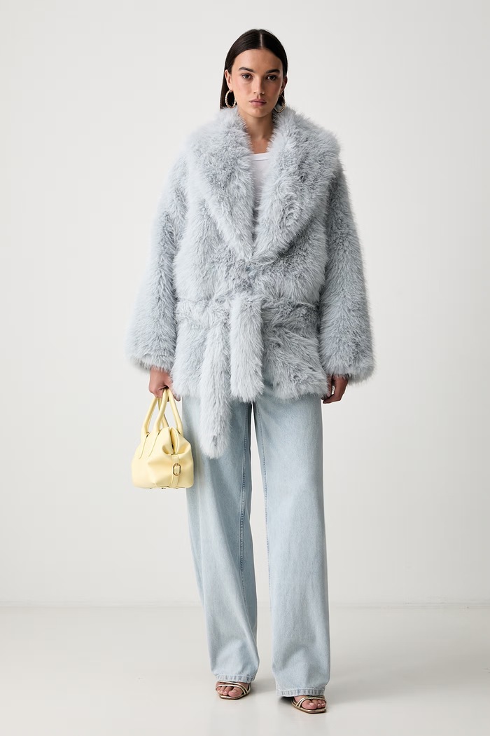 Pinko krótka kurtka damska 107181.A3FU niebieski AW26