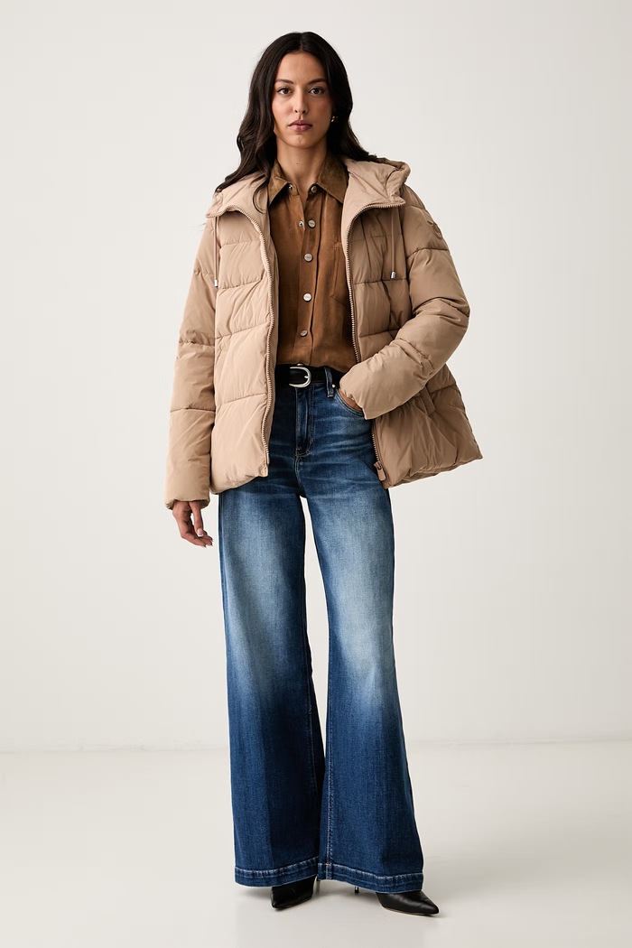 Pinko καπιτονέ μπουφάν γυναικείο 101597.A39J μπεζ AW26