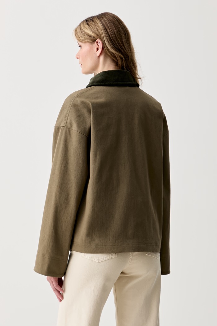 Odzież Barbour kurtka przejściowa damska z bawełną Cloverdale LCA0384 zielony