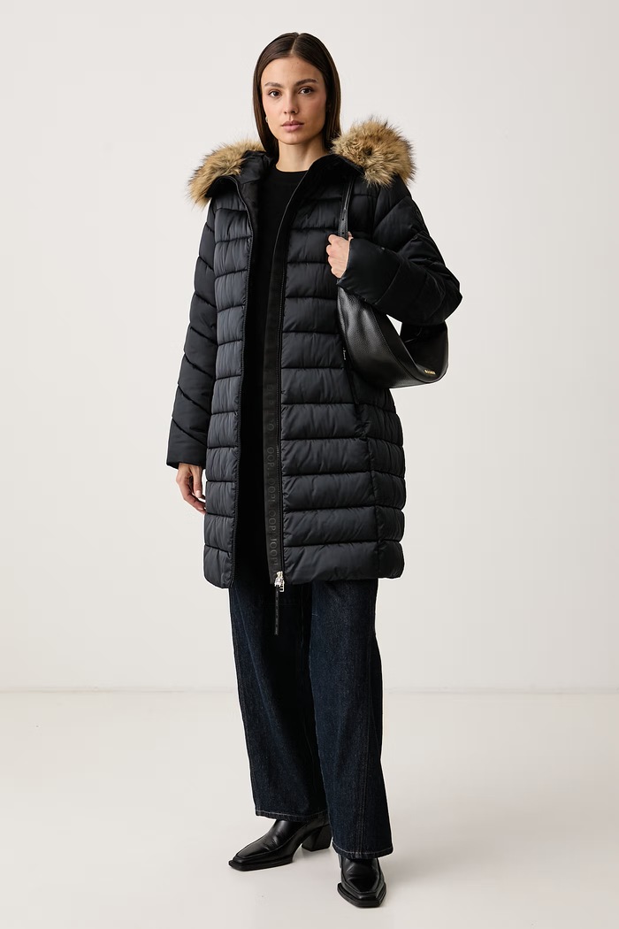 Joop! Długa kurtka damska 30103526 czarny AW26
