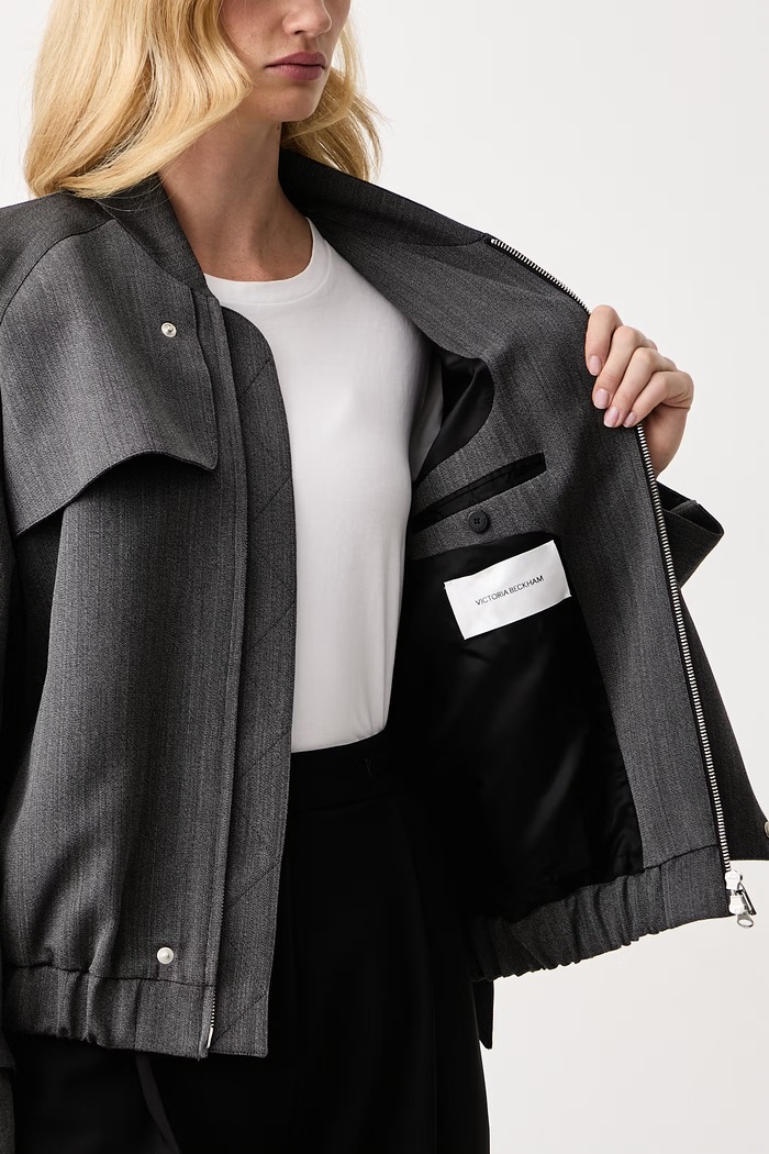 Victoria Beckham Krótka kurtka damska wełniana 1426WCT007635A