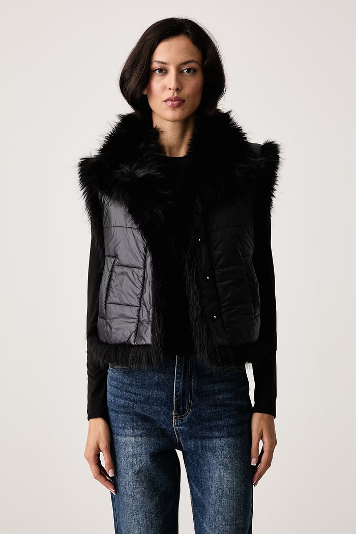 Patrizia Pepe Bezrękawnik dwustronny damski 8F0056.E0002 czarny AW26