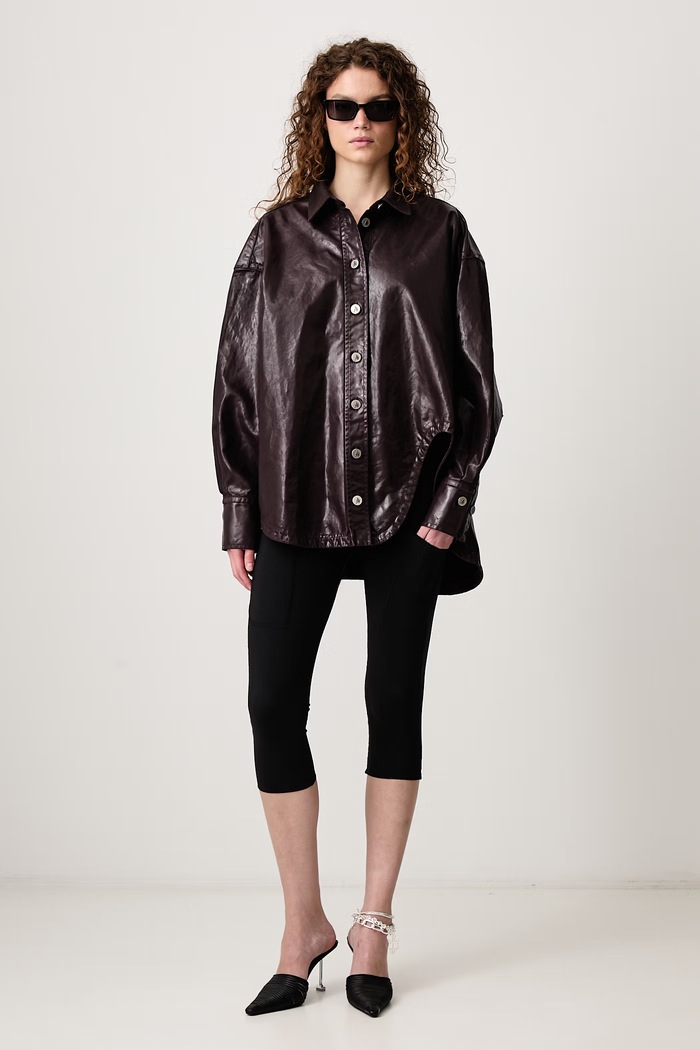 The Attico Куртка-рубашка для женщин из хлопка 261WCB00068DDD119GL фиолетовой AW26