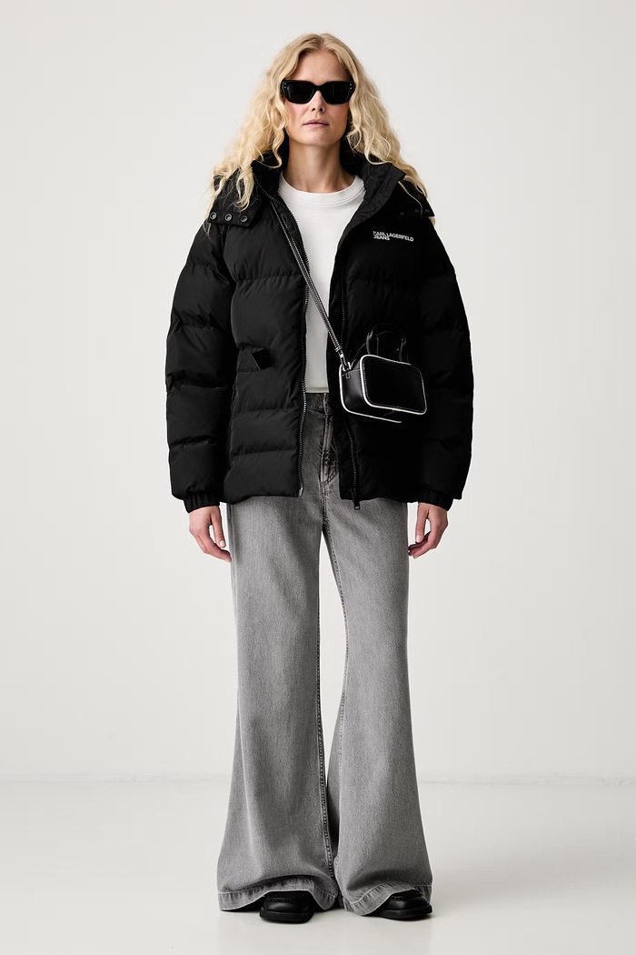 Karl Lagerfeld Jeans καπιτονέ μπουφάν γυναικείο B3W15019 μαύρο AW26