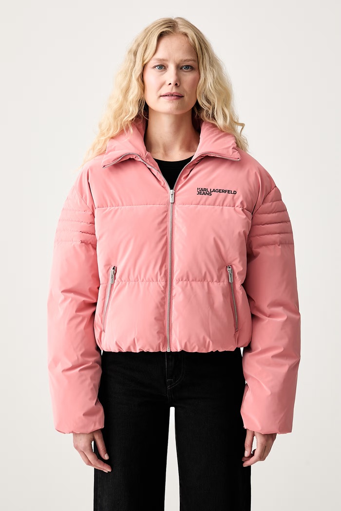 Karl Lagerfeld Jeans kurtka pikowana damska różowy B3W15046