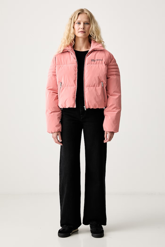 Karl Lagerfeld Jeans geacă petrecută pentru femei B3W15046 roz AW26