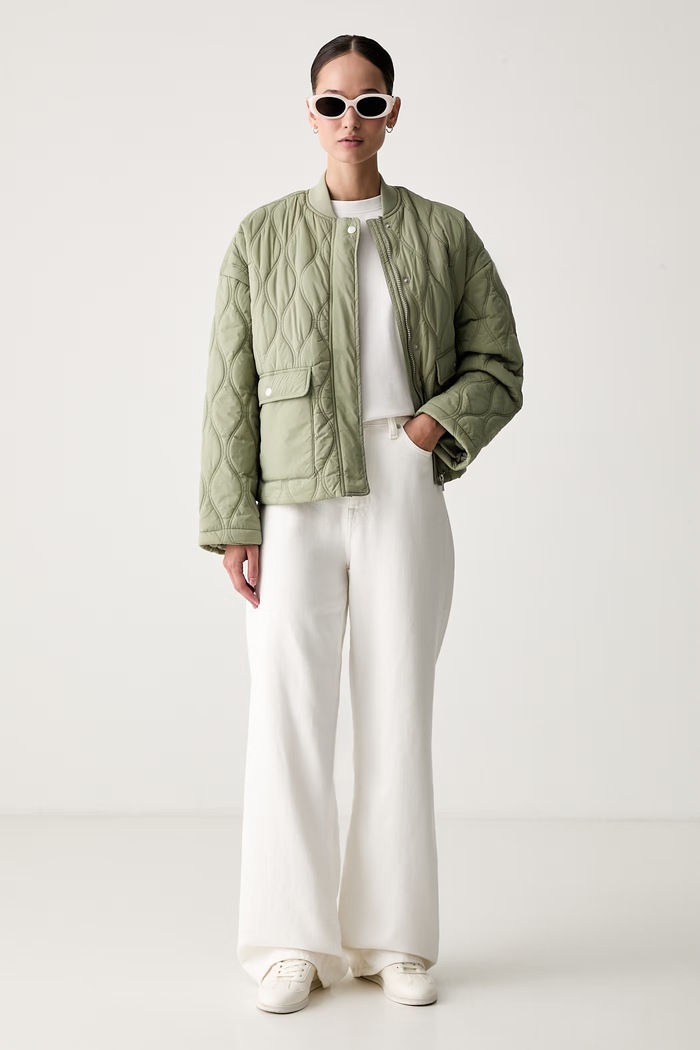 Karl Lagerfeld Jeans prehodna jakna ženska B3W15022 zelena AW26