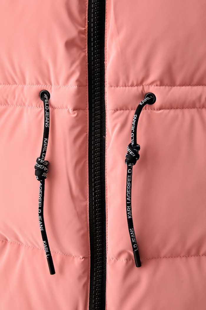 Karl Lagerfeld Jeans prsluk s kapuljačom za žene B3W15017 roza