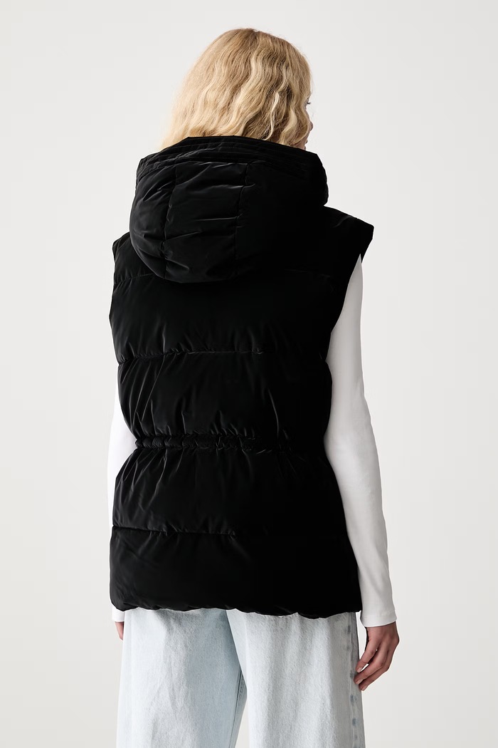 Ρούχα Karl Lagerfeld Jeans αμάνικο με κουκούλα γυναικείο B3W15017 μαύρο