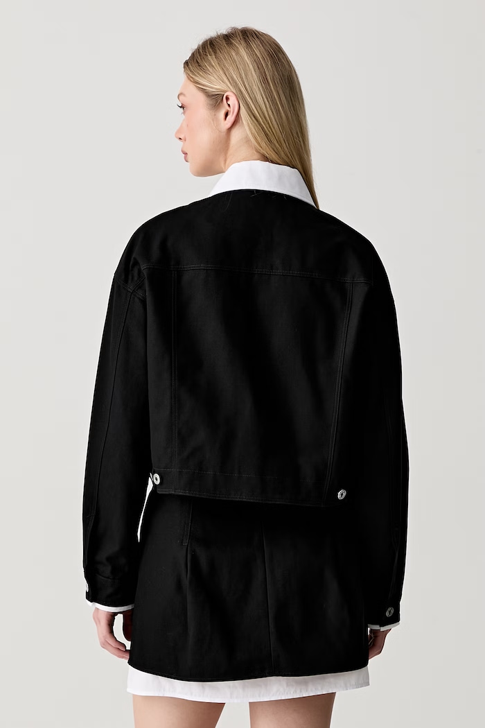 Дрехи Karl Lagerfeld Jeans късо яке дамско от деним B3W14002 черен