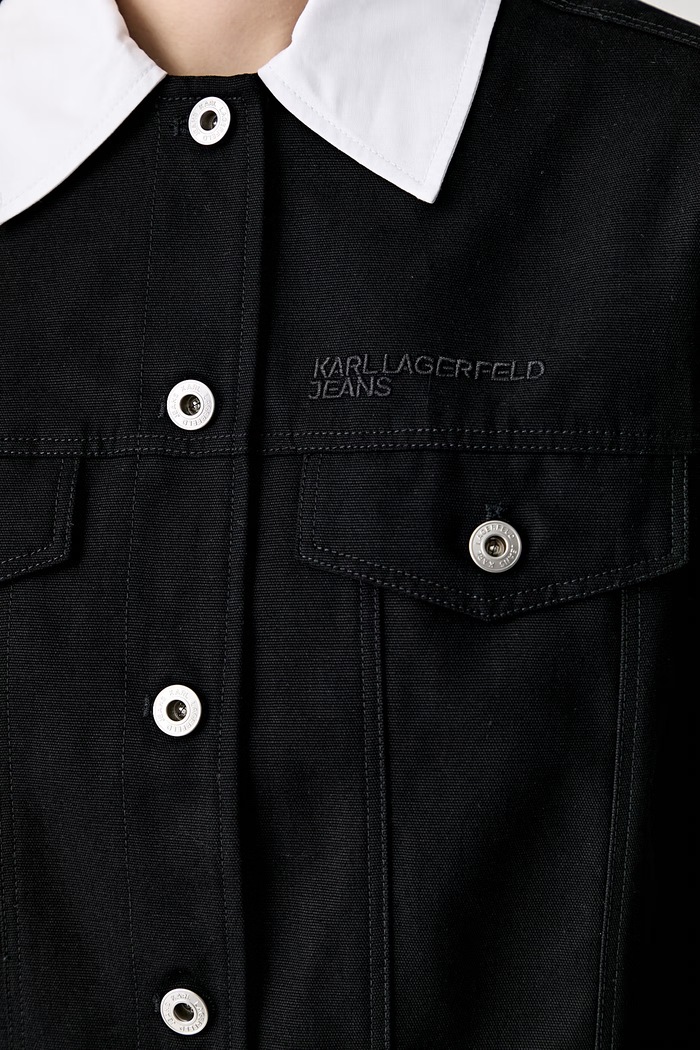 Karl Lagerfeld Jeans късо яке дамско от деним B3W14002 черен