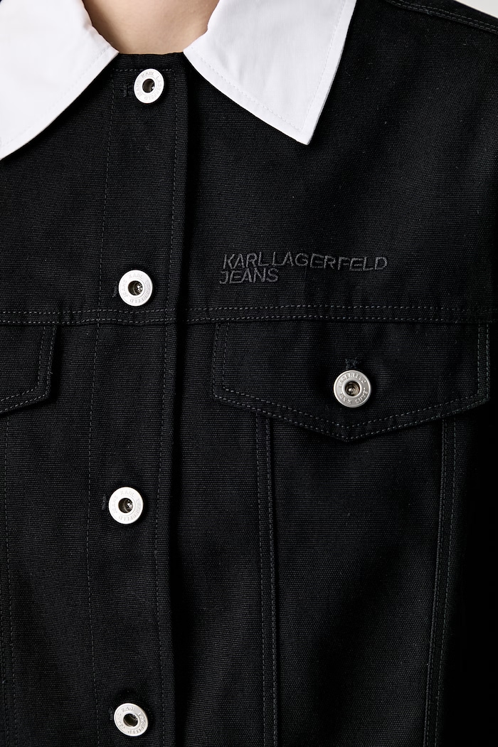 Karl Lagerfeld Jeans късо яке дамско от деним B3W14002 черен