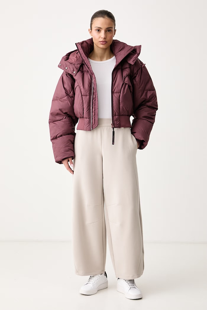 adidas by Stella McCartney Kurtka pikowana damska KR3074 bordowy AW26