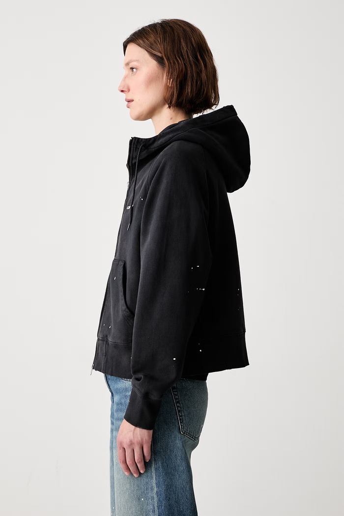 Carhartt WIP W Hooded Painter bluza rozpinana bawełniana damska I036842 czarny AW26