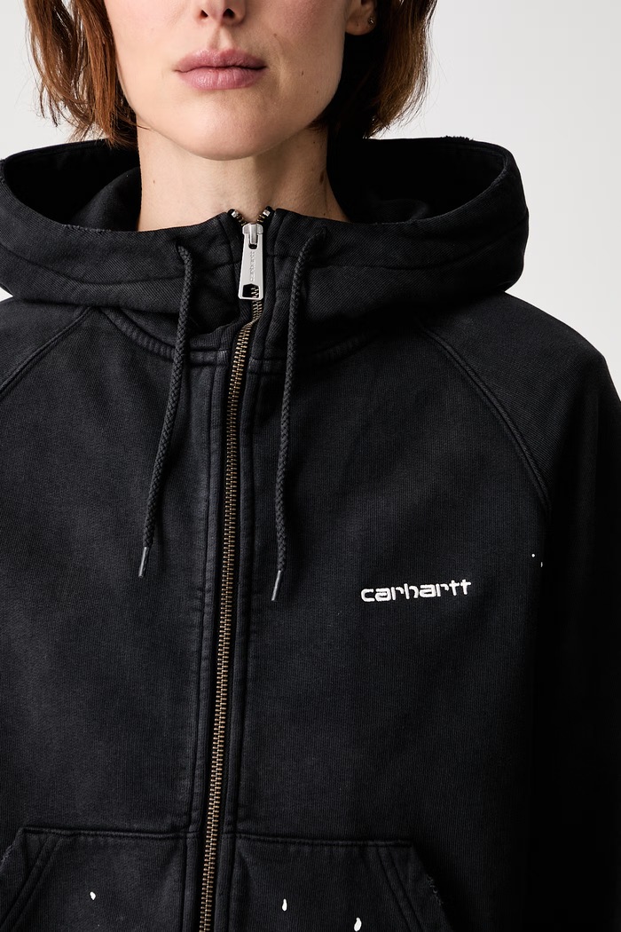 Carhartt WIP W Hooded Painter bluza rozpinana bawełniana damska I036842 czarny