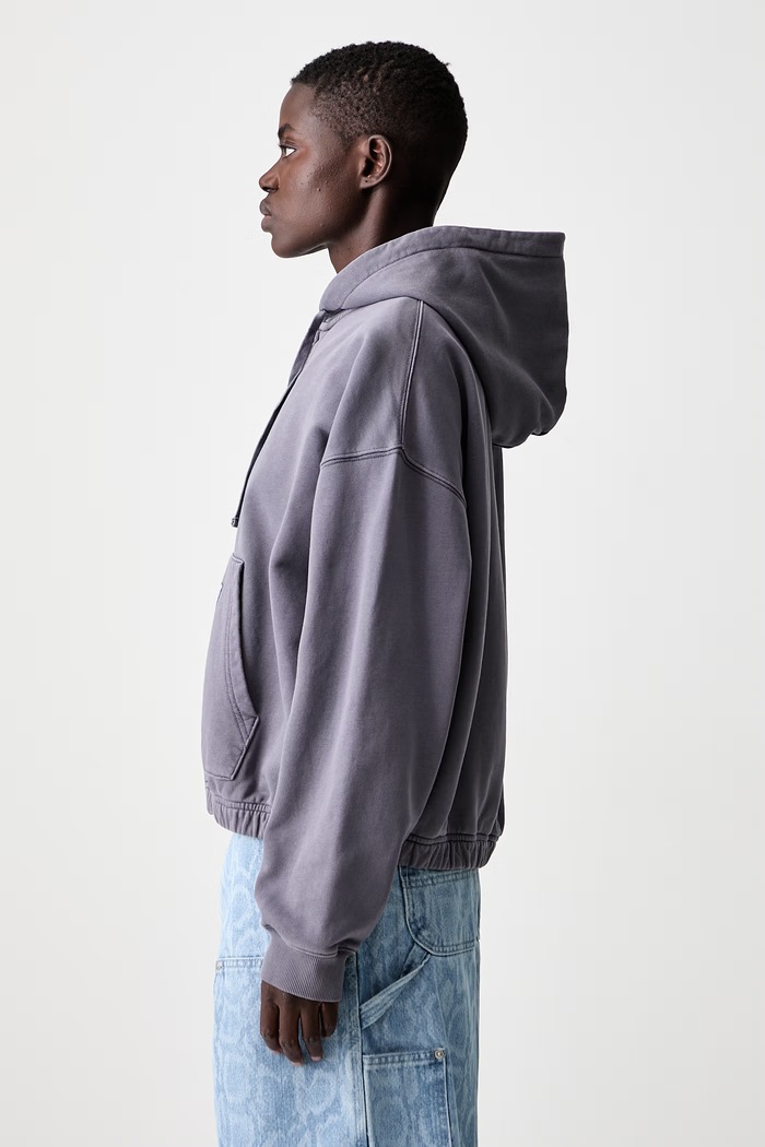 Carhartt WIP W Hooded Hoggard bluza rozpinana z kapturem bawełniana damska fioletowy I036812