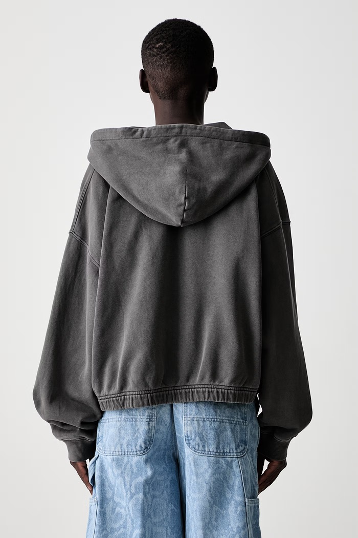 Odzież Carhartt WIP W Hooded Hoggard bluza rozpinana z kapturem bawełniana damska I036812 szary